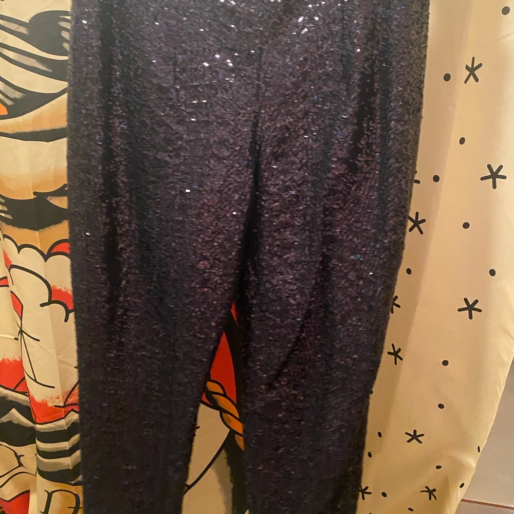 Vixen by Micheline Pitt Black Sequin pants, discontinued, fun!